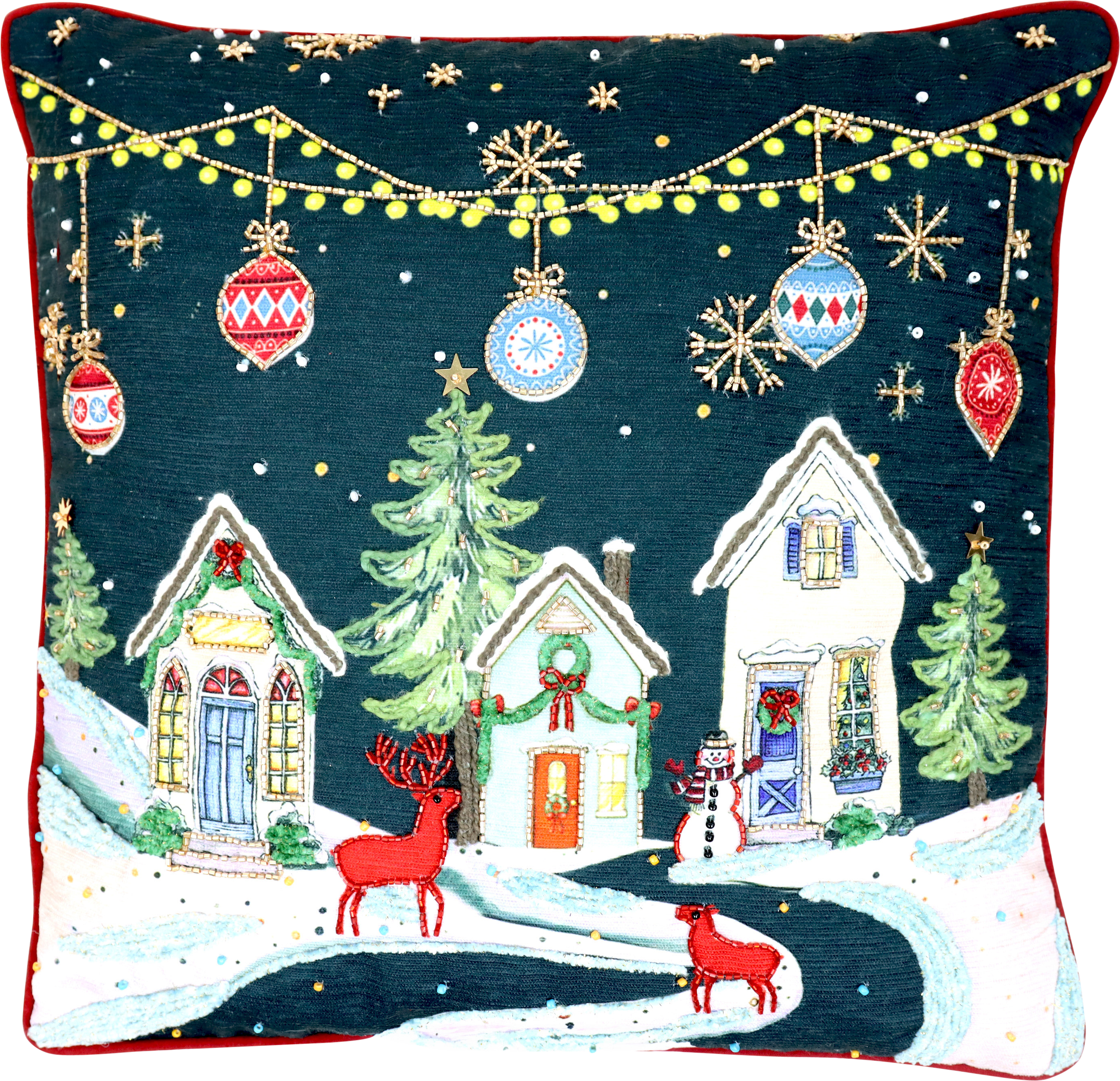 1193 KISSEN XMAS-VILLAGE 40X40