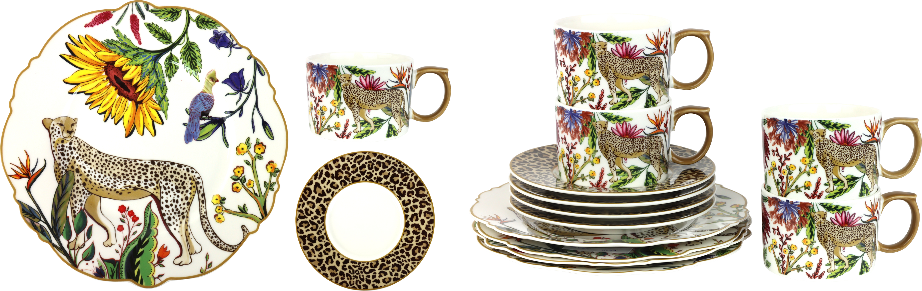 1536 KAFFEE-SERVICE SAVANNAH BLOOM  S/12