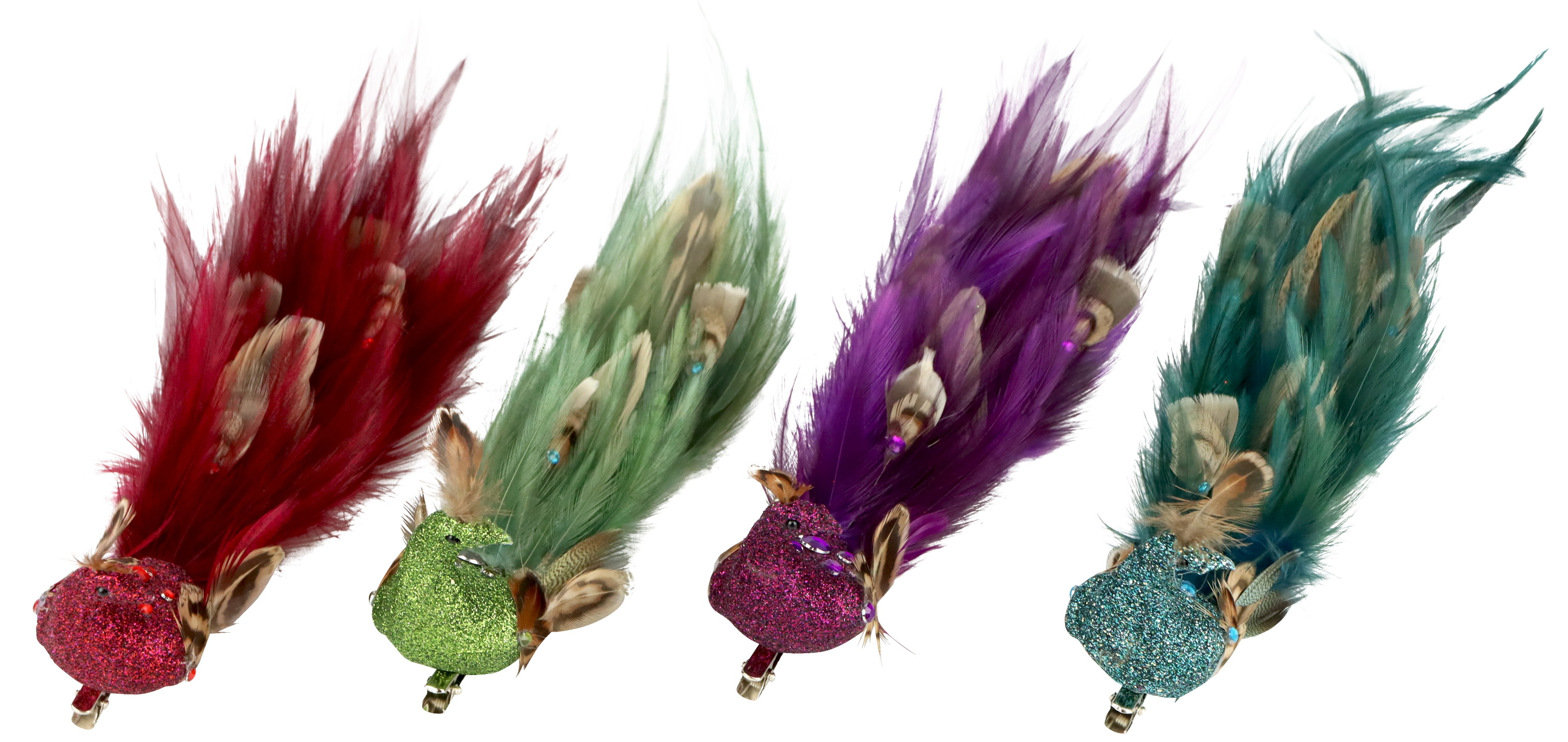 1695 ZIERKLAMMERN PEACOCK  S/4