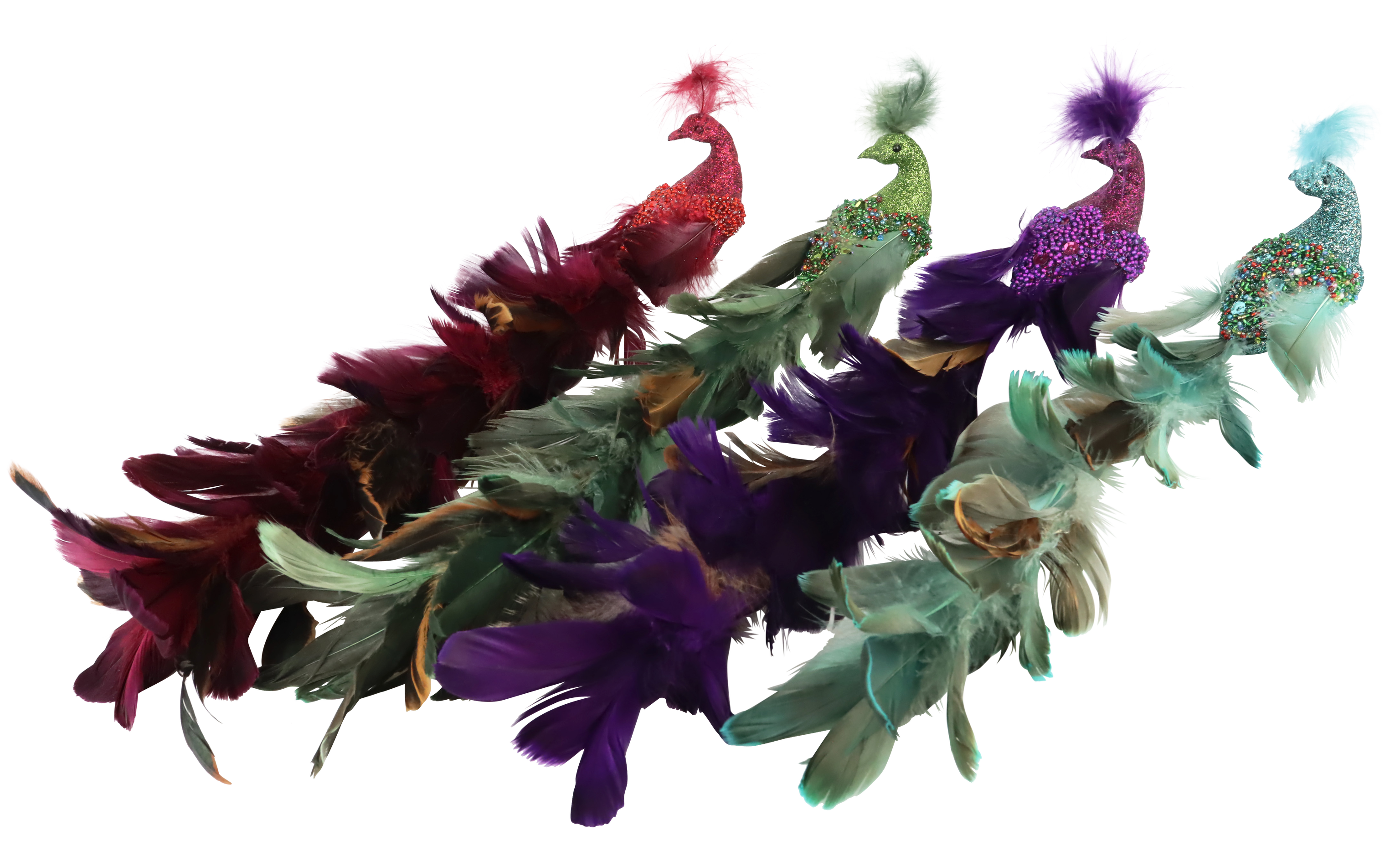 1696 ZIERKLAMMERN PEACOCK  S/4