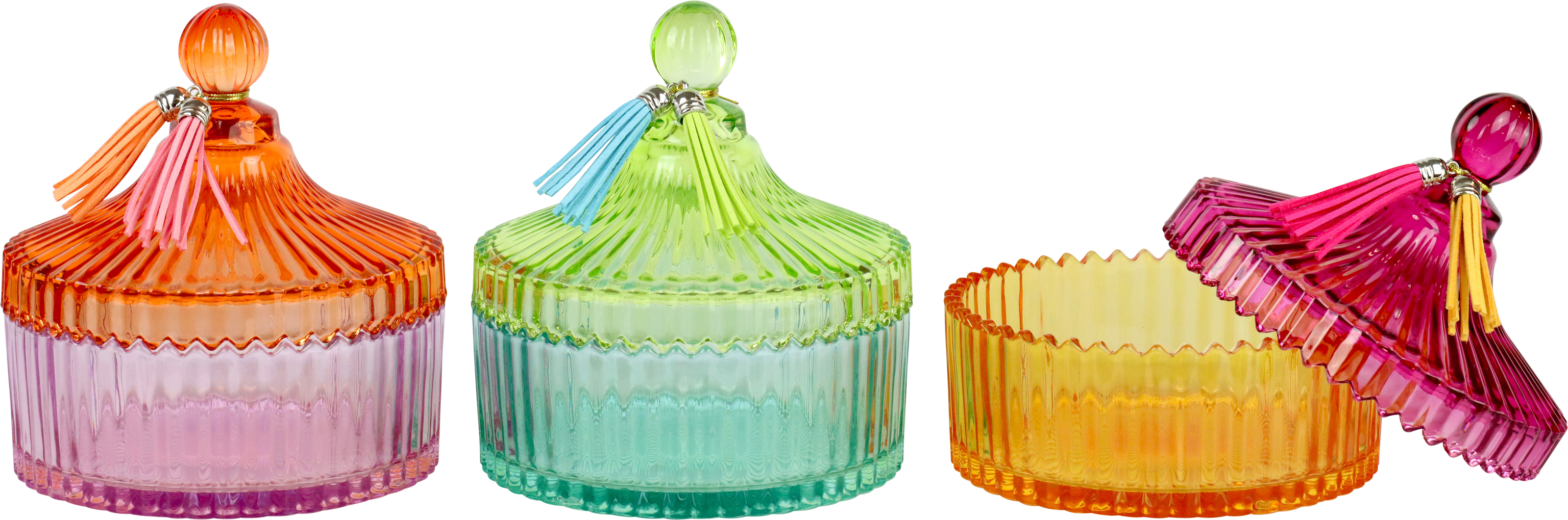 1734 GLASDOSEN SPLASH OF COLOURS  S/3