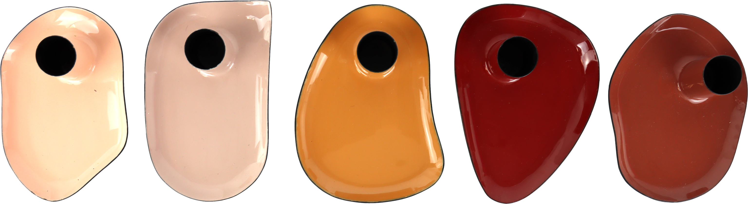 1800 LEUCHTER AMBER MUSE  S/5