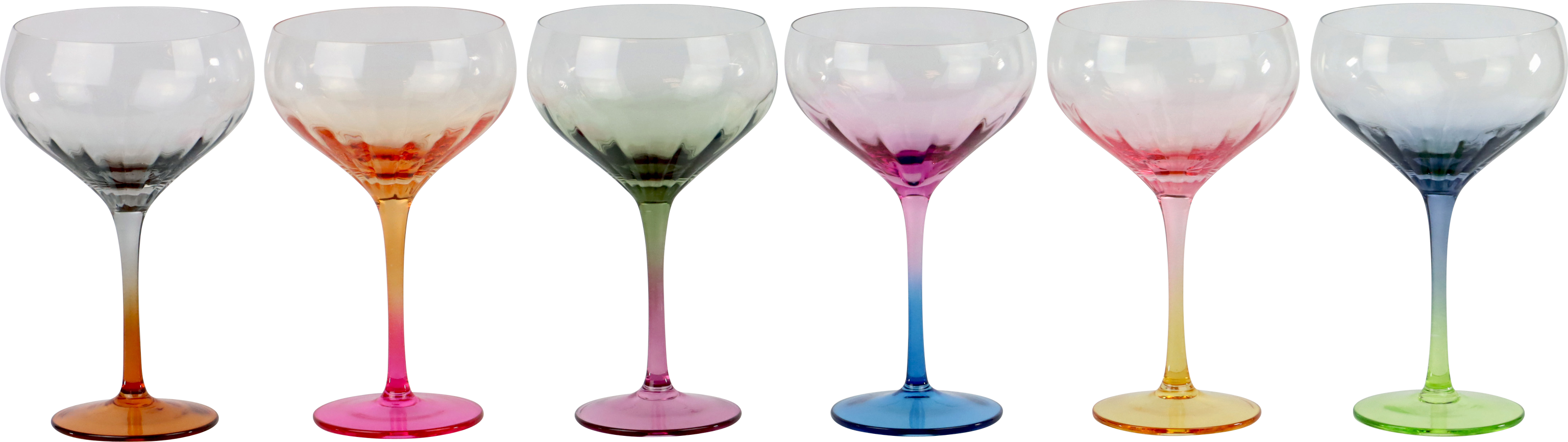 2503 POKALGLÄSER RAINBOW  S/6