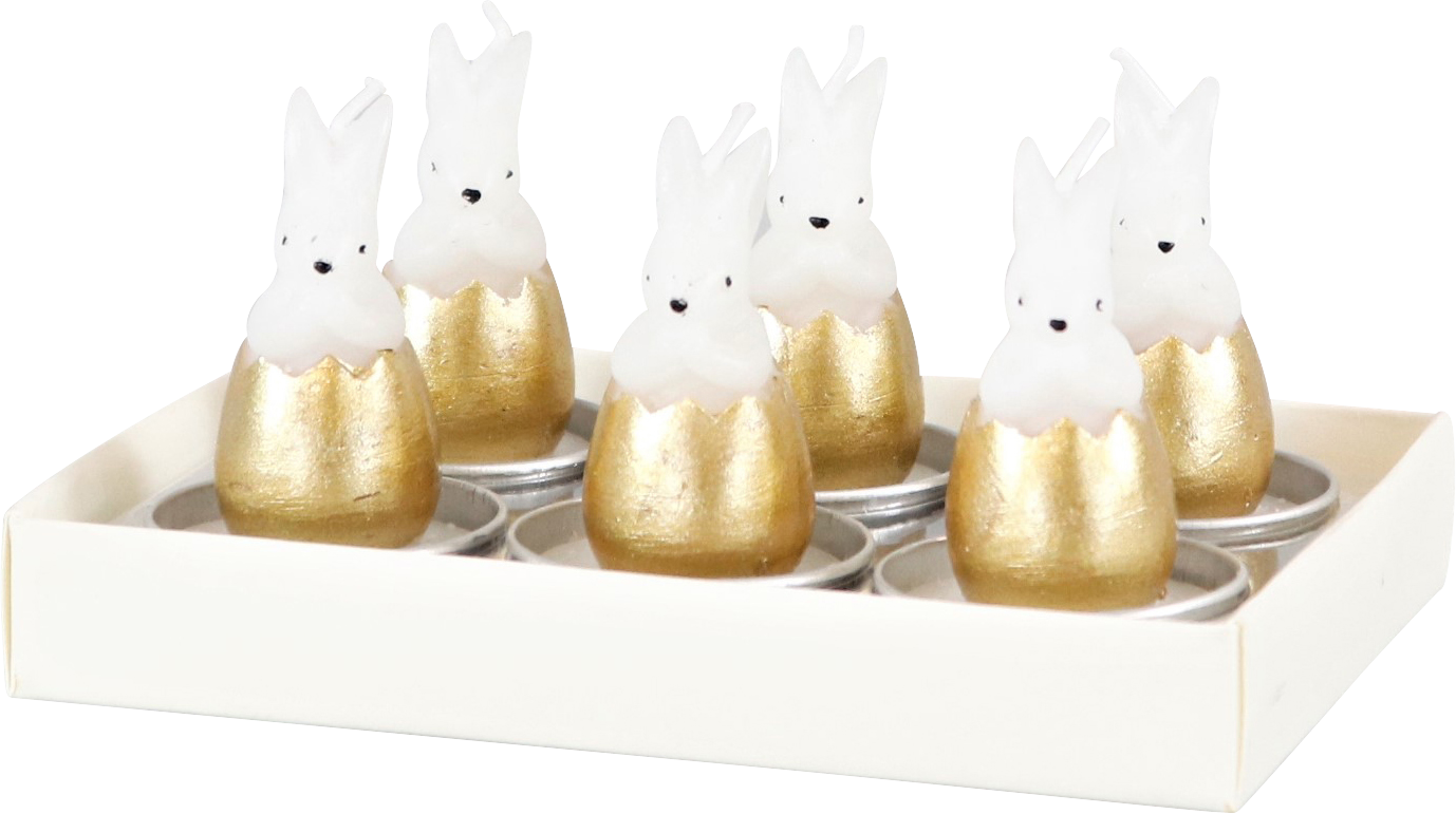 3056 TEELICHTER BUNNIES  S/6