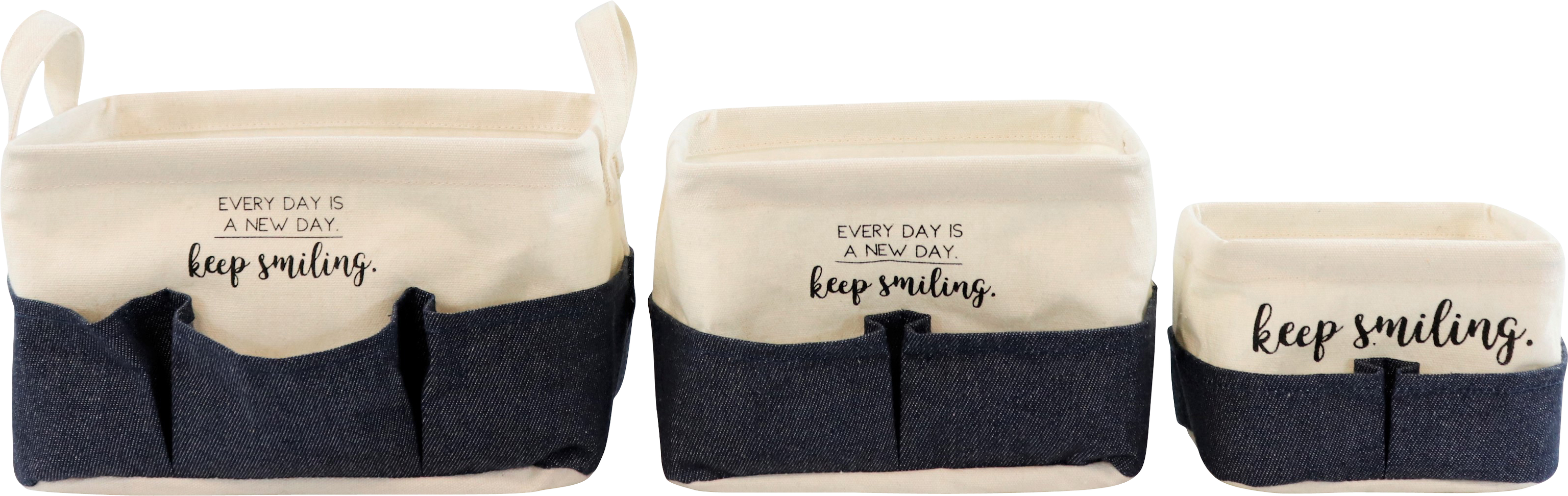 3209 STORAGEKÖRBE NATURAL SMILE  S/3