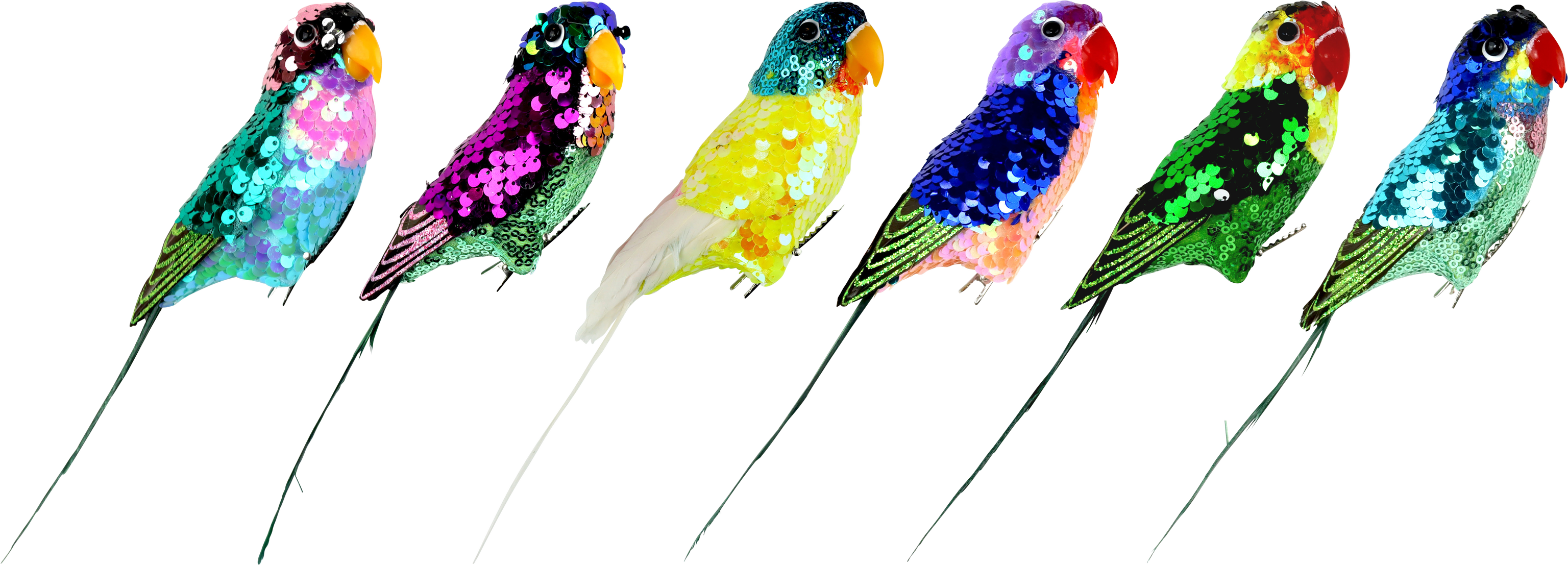 3610 PAPAGEIEN SPARKLE WINGS  S/6