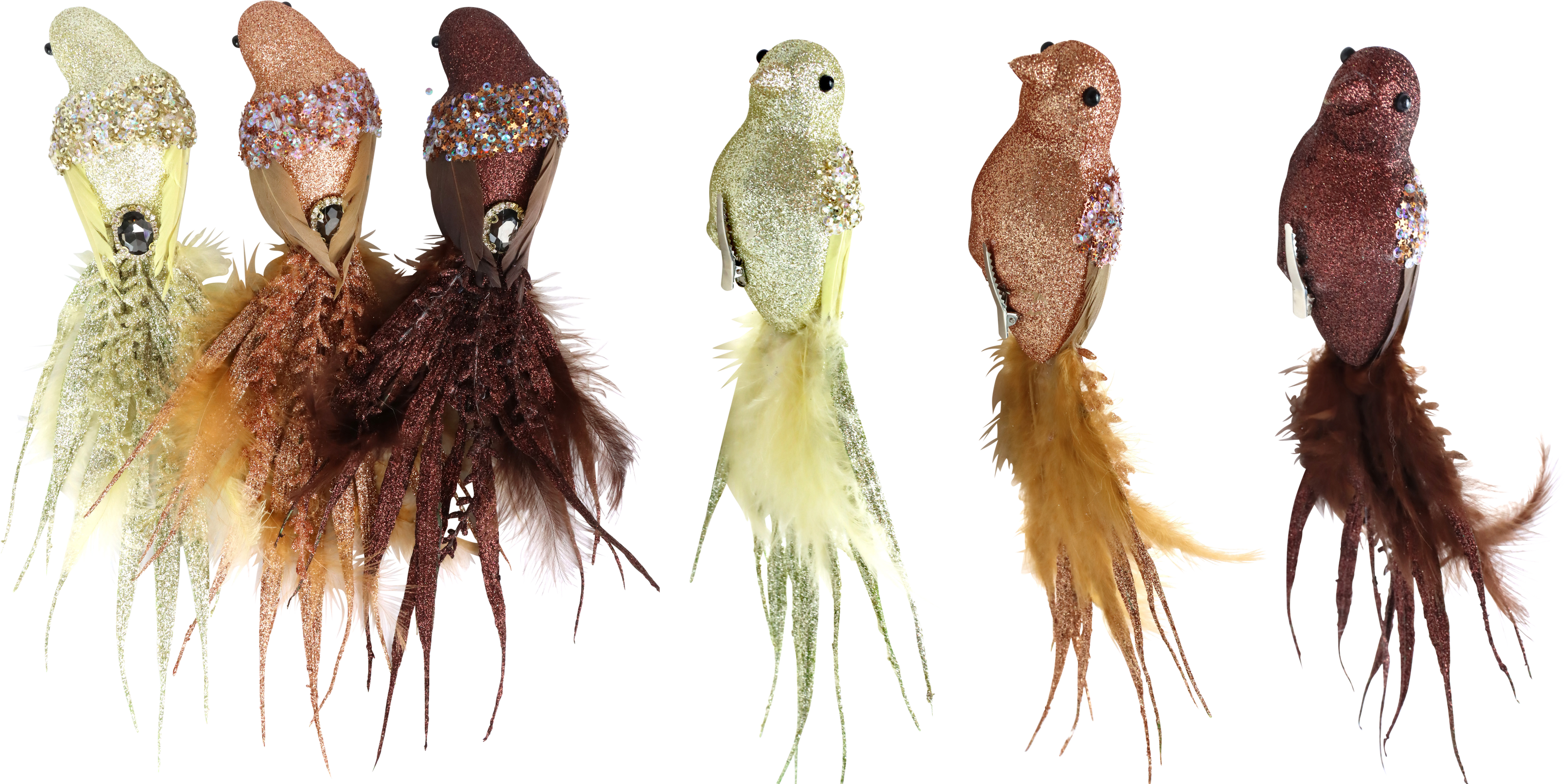 3761 ZIERVÖGEL SPARKLE WINGS  S/3