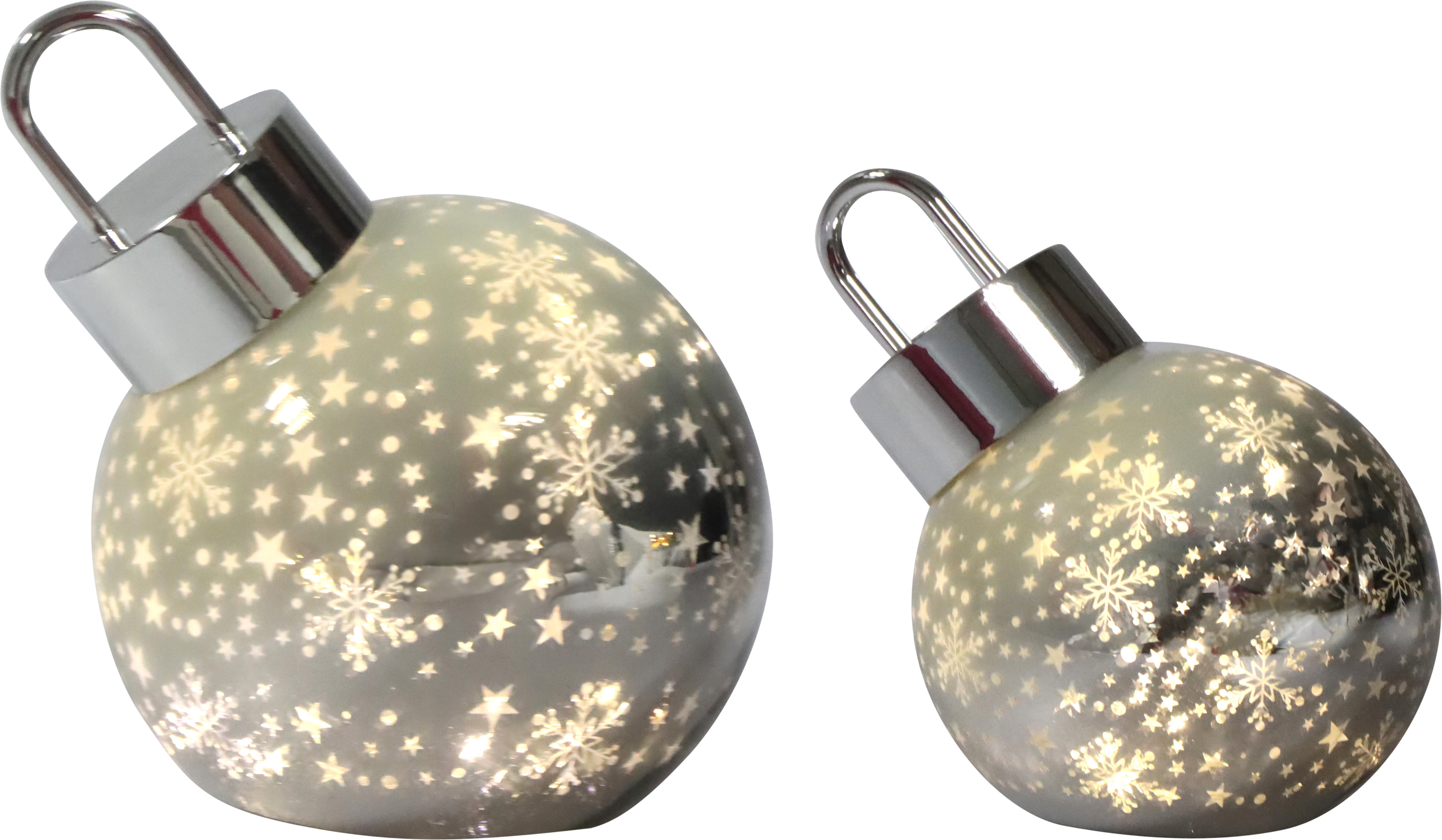 3918 LED-GLASKUGELN BRIGHT LIGHT  S/2