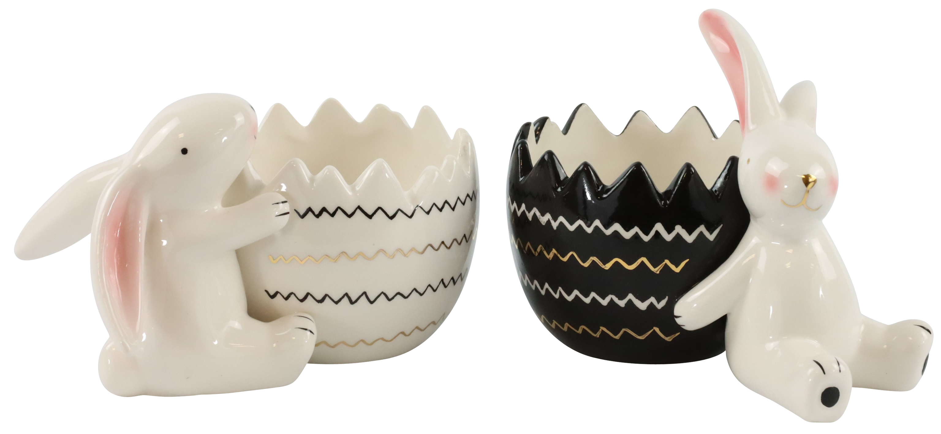 3934 EI-SCHALEN MONOCHROME EASTER  S/2
