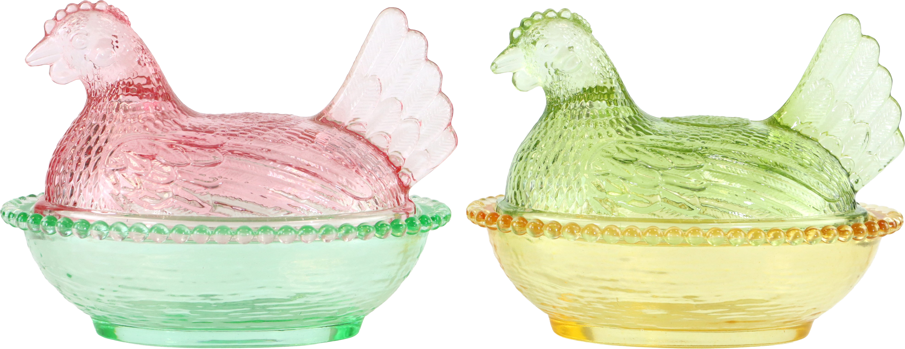 4112 GLASDOSEN HAPPY HEN  S/2