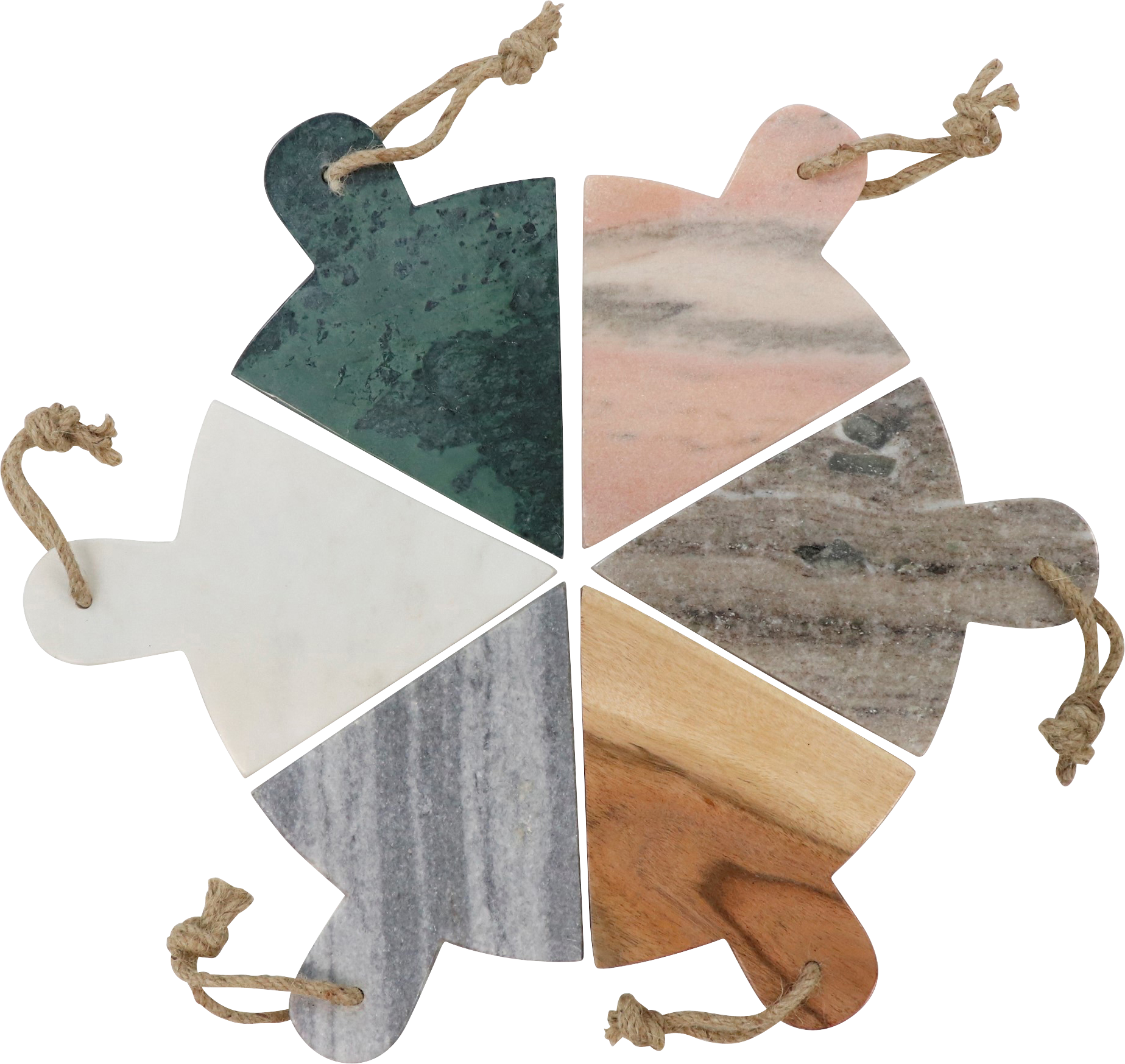 4643 PIZZAECKEN MARBLE  S/6