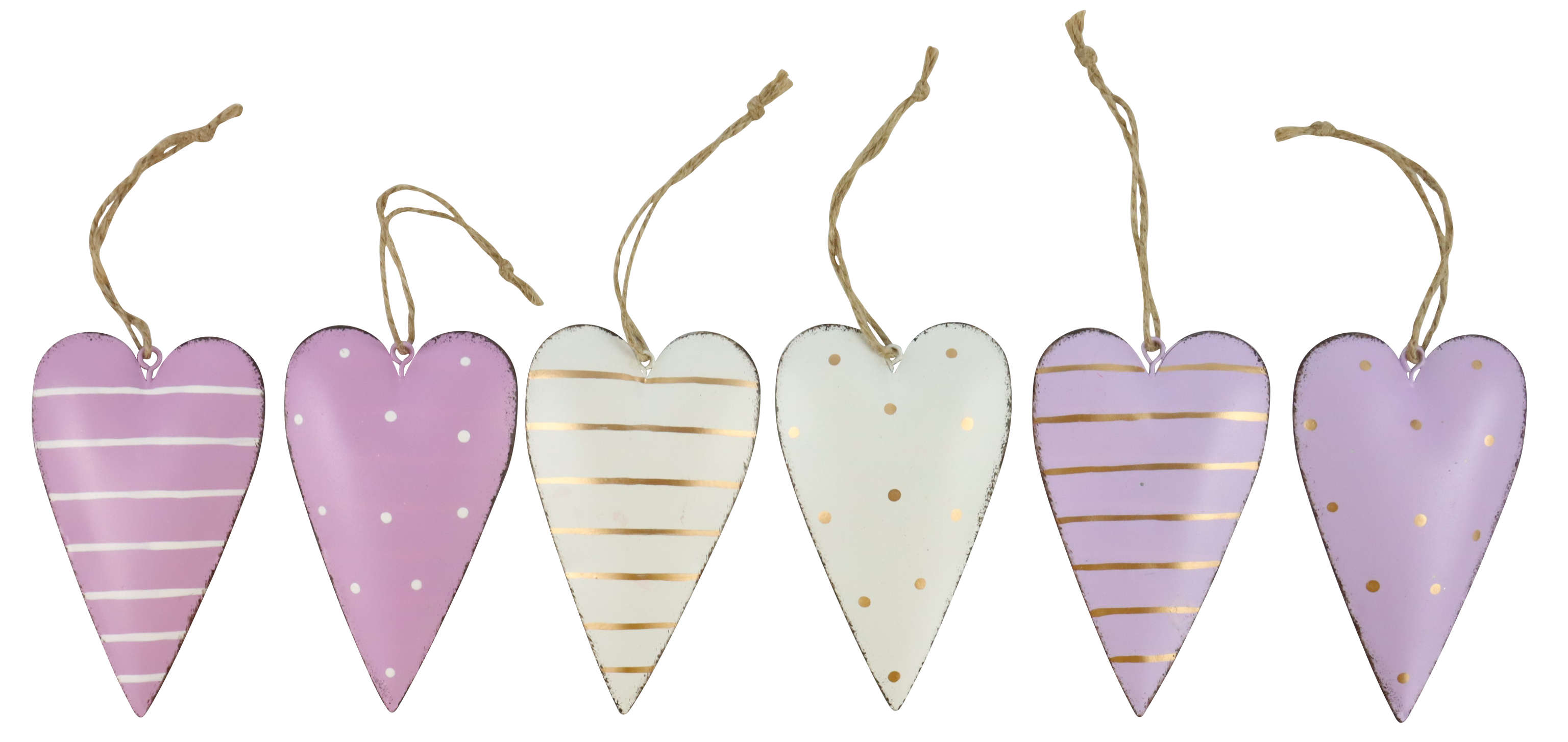 4831 METALLHERZEN VIOLETTA  S/6