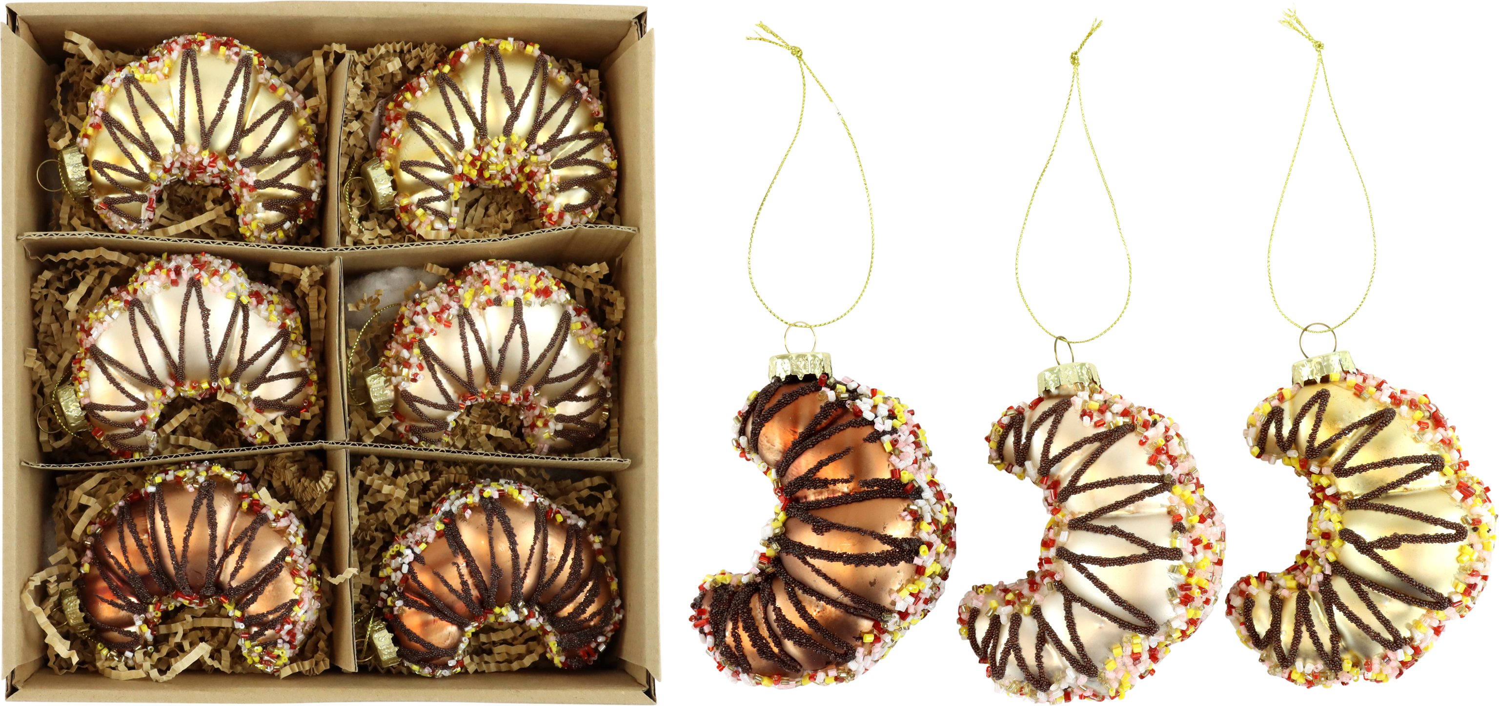 4953 GLASSCHMUCK CROISSANTS  S/6
