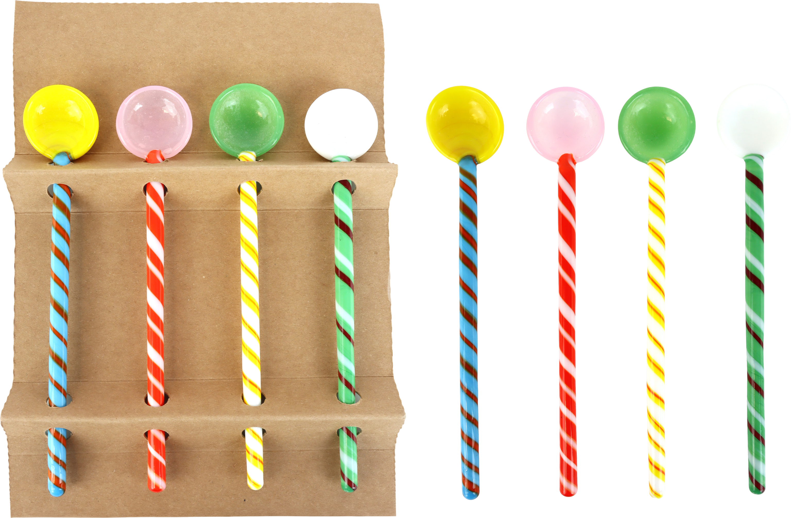 5110 GLASLÖFFEL COLOUR&STRIPES  S/4