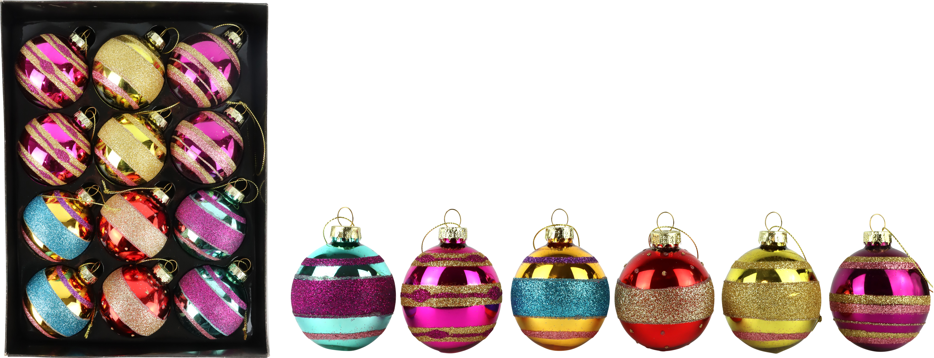 5139 GLASKUGELN GLOW&JOY  S/12