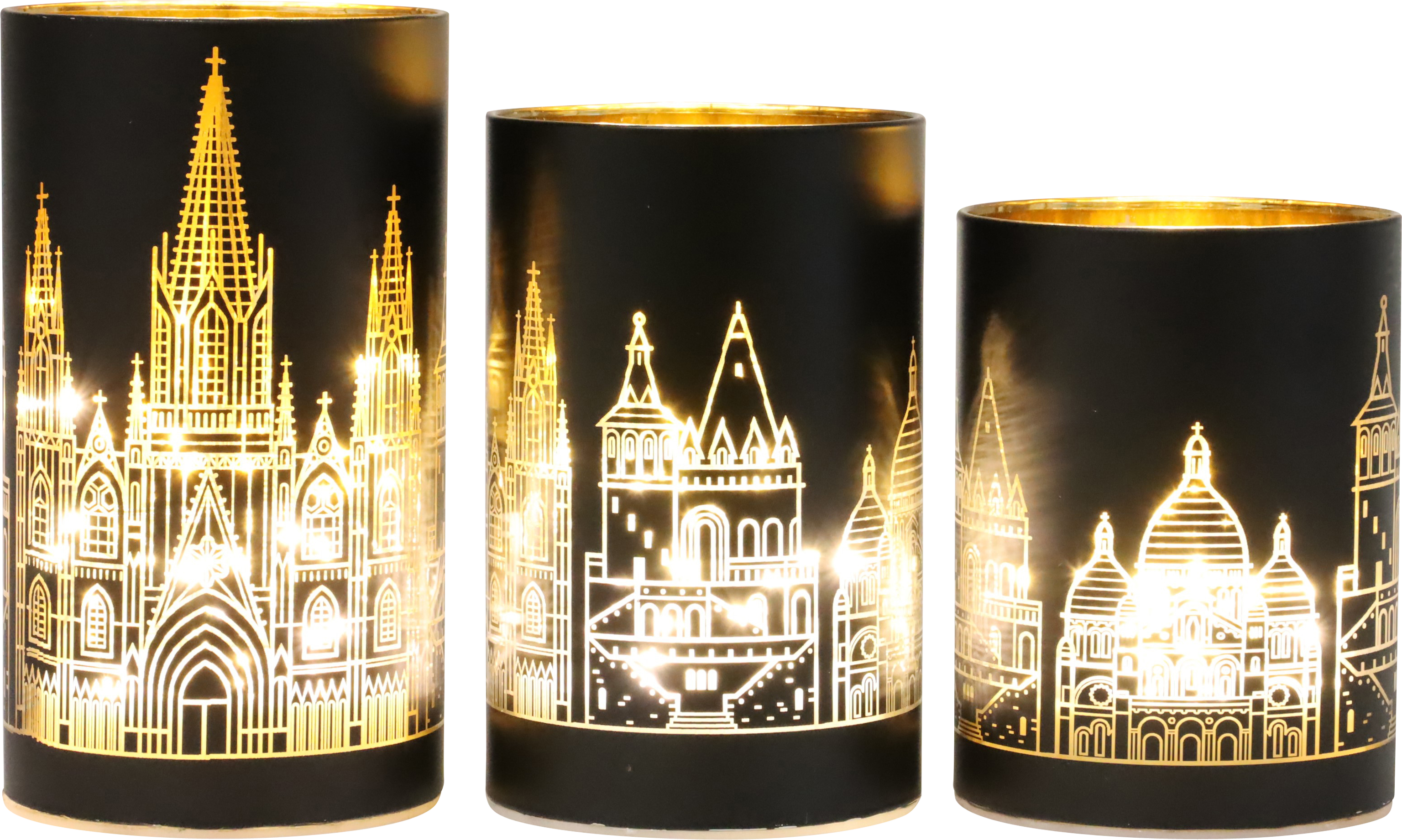 5431 LED-LICHTER CITY  S/3