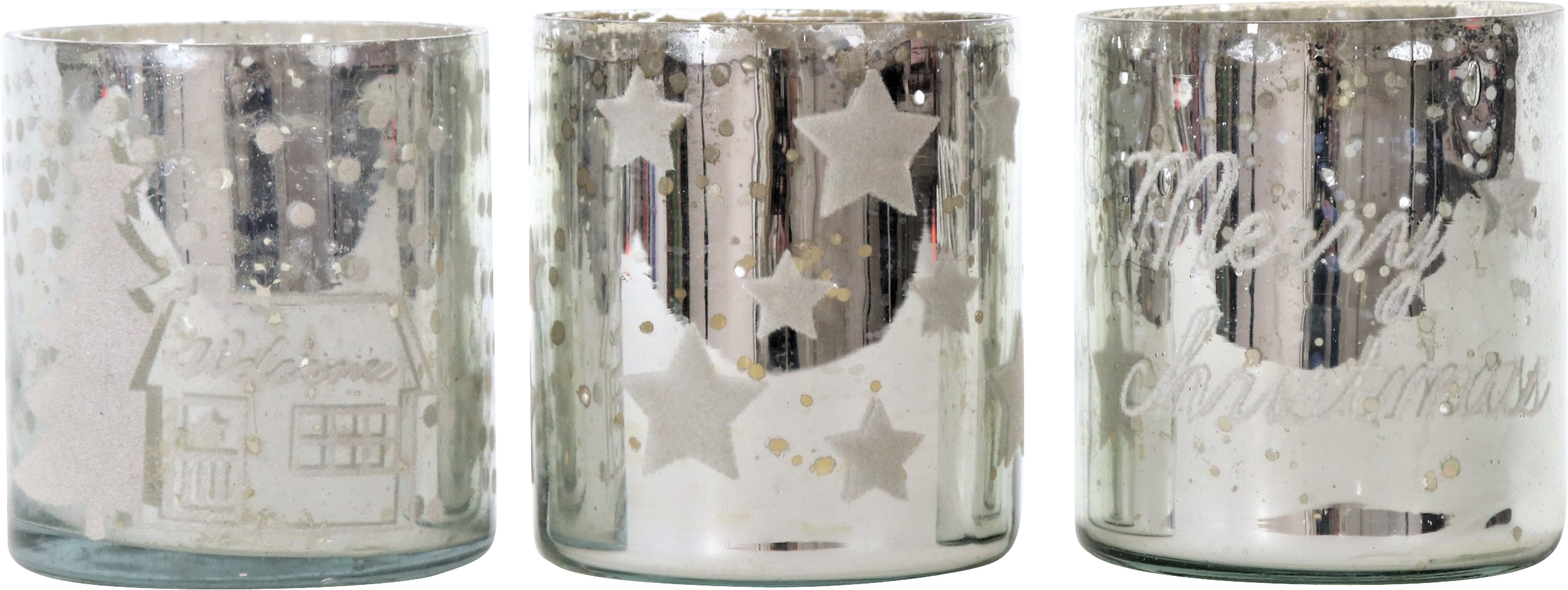 5531 TISCHLICHTER MERRY CHRISTMAS  S/3