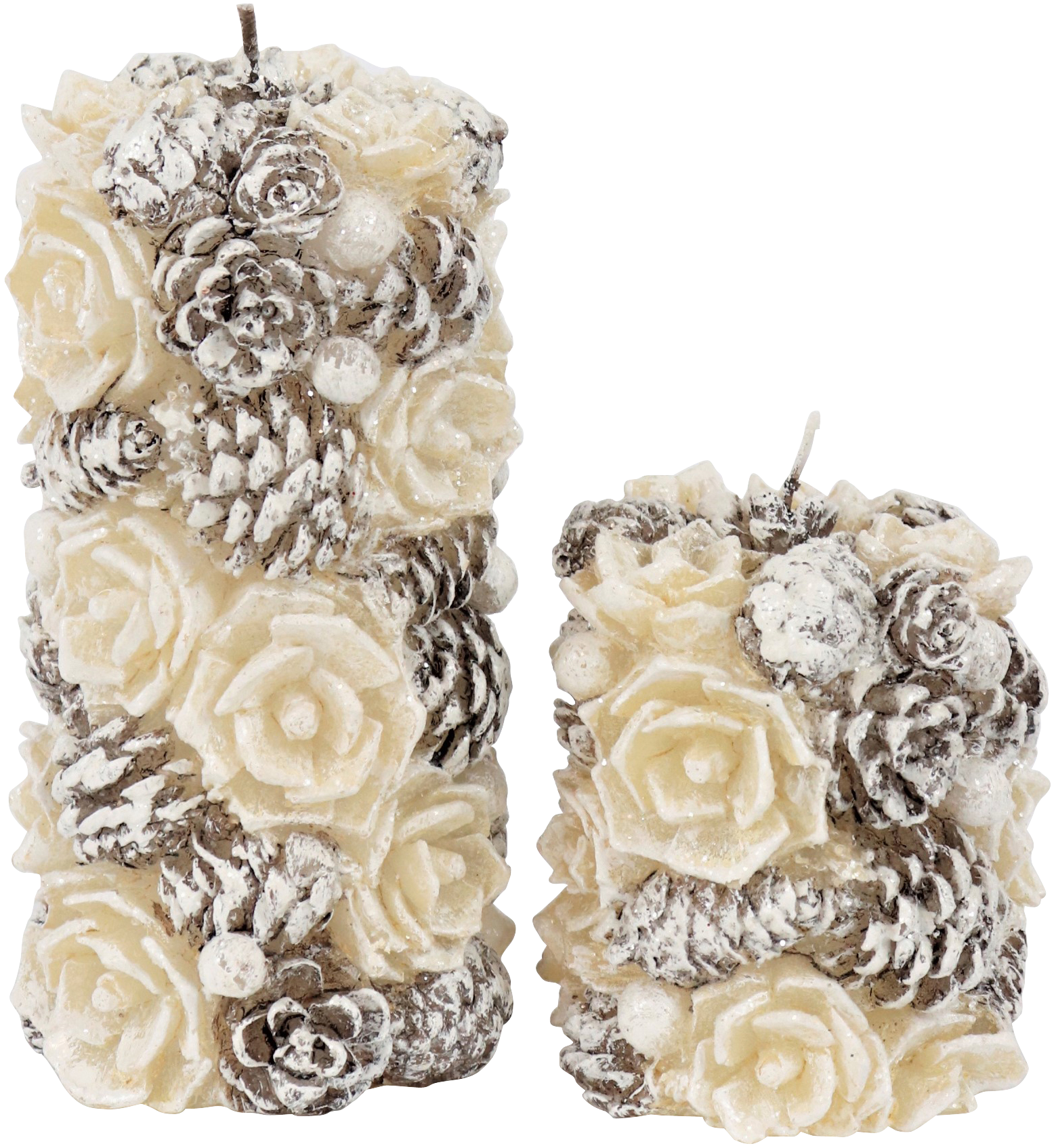 5777 KERZEN NATURAL CONES  S/2