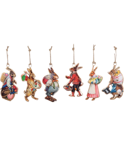 5884 PENDANT RABBITS  S/6