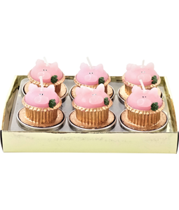 5911 TEALIGHTS PIG  S/6