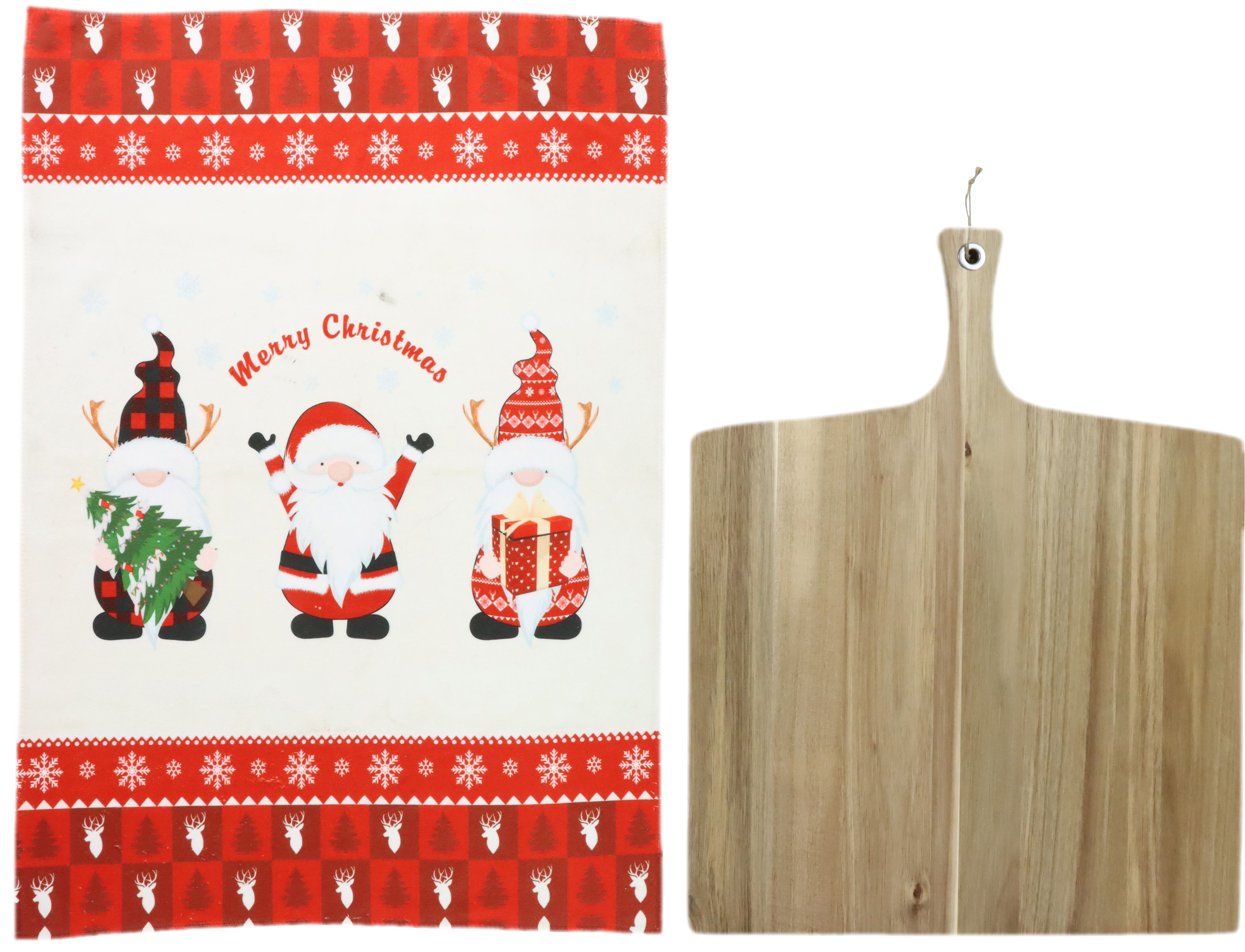 6413 HOLZBRETT MIT KÜCHENTUCH S/2