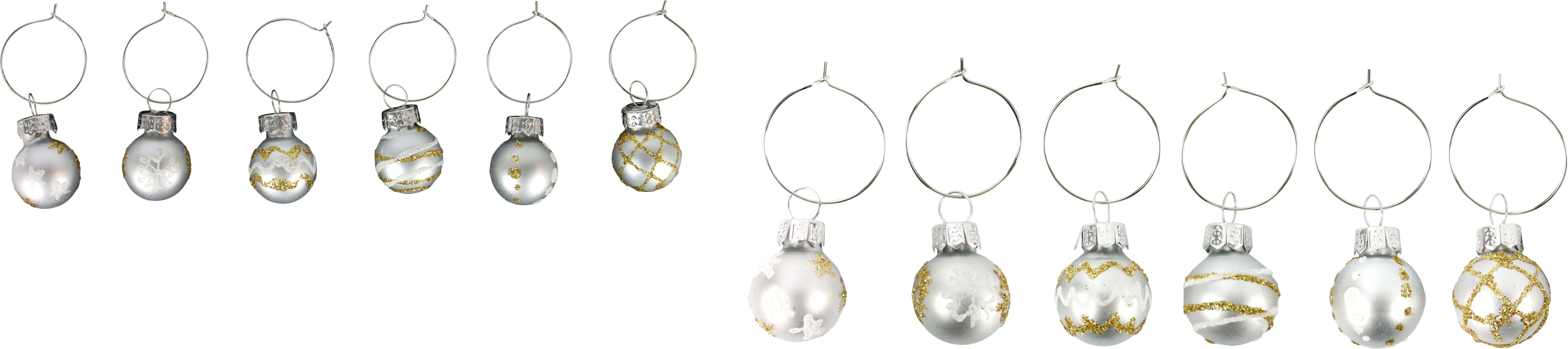 6421 GLASMARKER CHRISTMAS BALLS  S/6