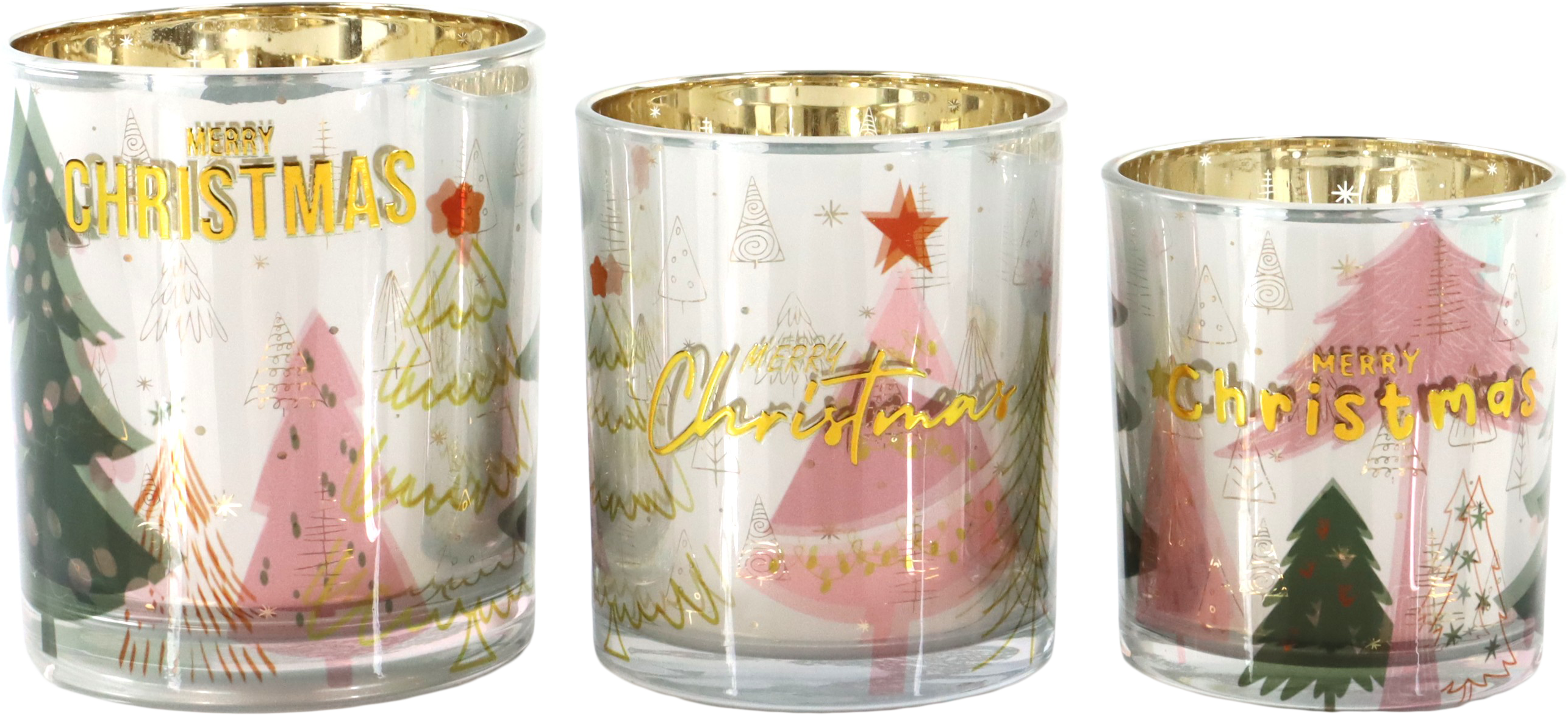 6563 WINDLICHTER CHRISTMAS  S/3