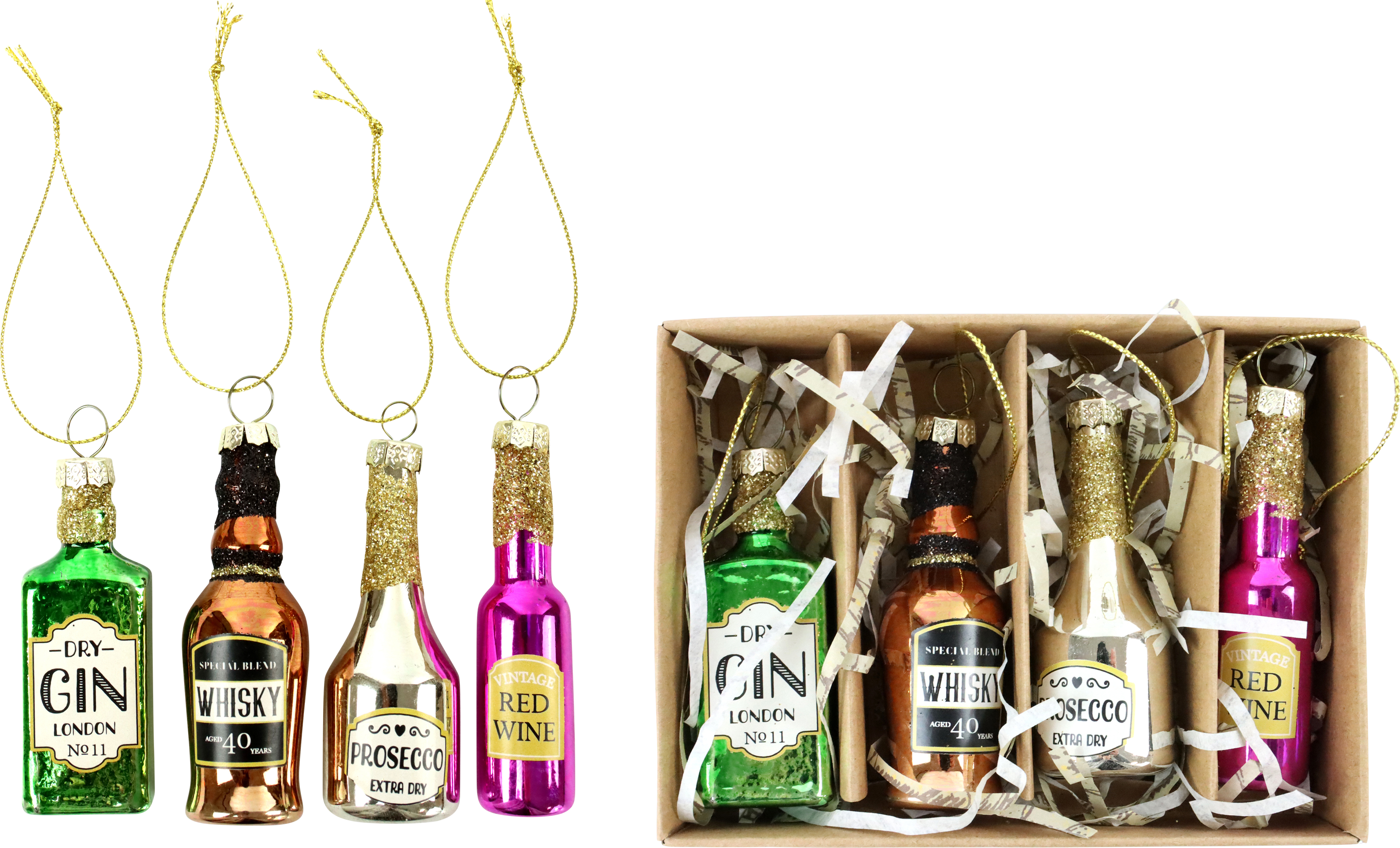 6608 GLASSCHMUCK BOTTLES  S/4