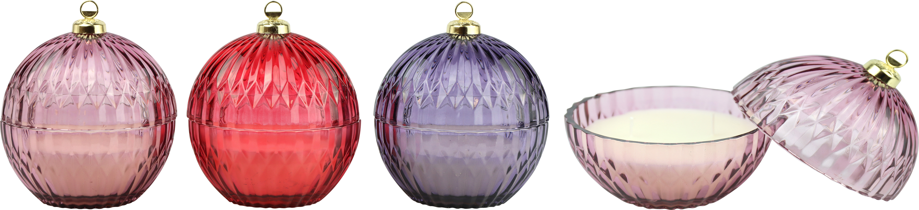 6620 KERZENDOSEN WEIHNACHTSKUGEL  S/3