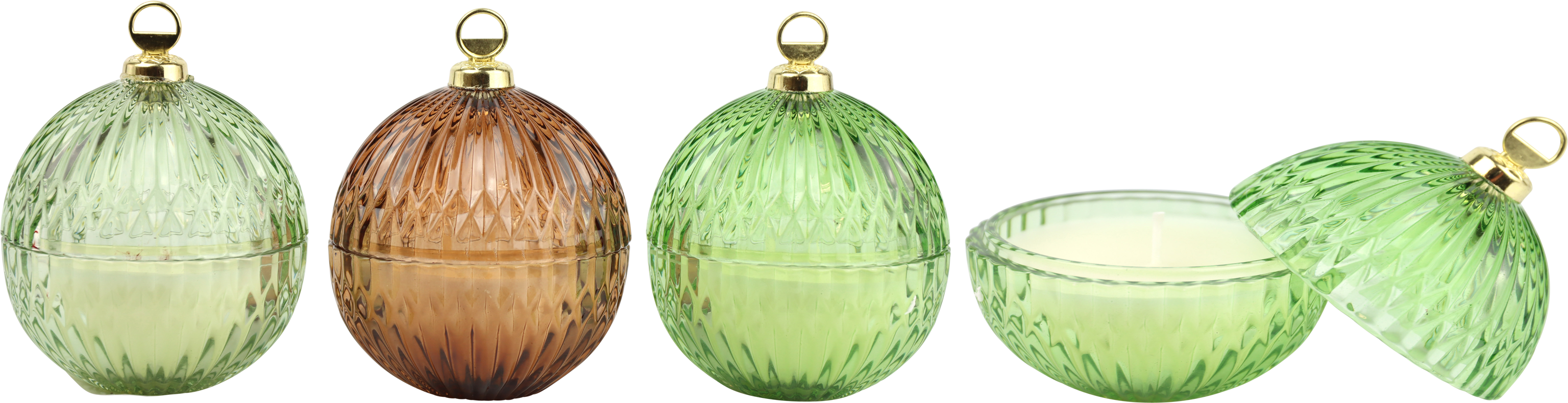 6631 KERZENDOSEN WEIHNACHTSKUGEL  S/3