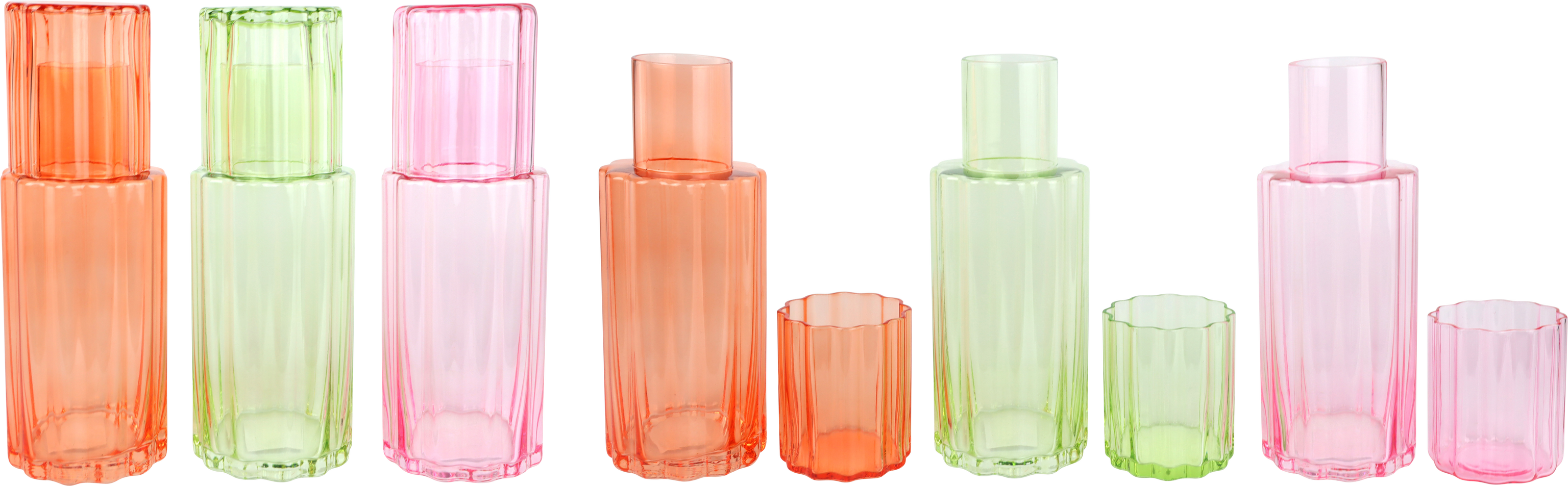 6989 GLASKARAFFEN BLOOMING GRACE  S/3