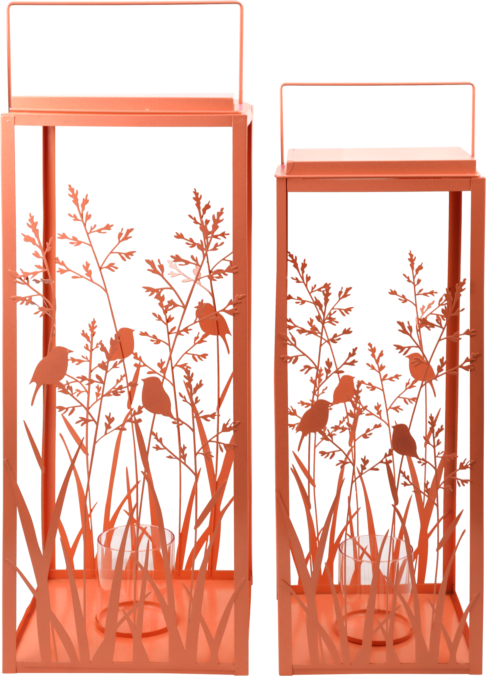 7436 LATERNEN LEAVE&LUMEN S/2