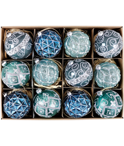 7935 VINTAGE-BOX GLASSBALLS  S/12