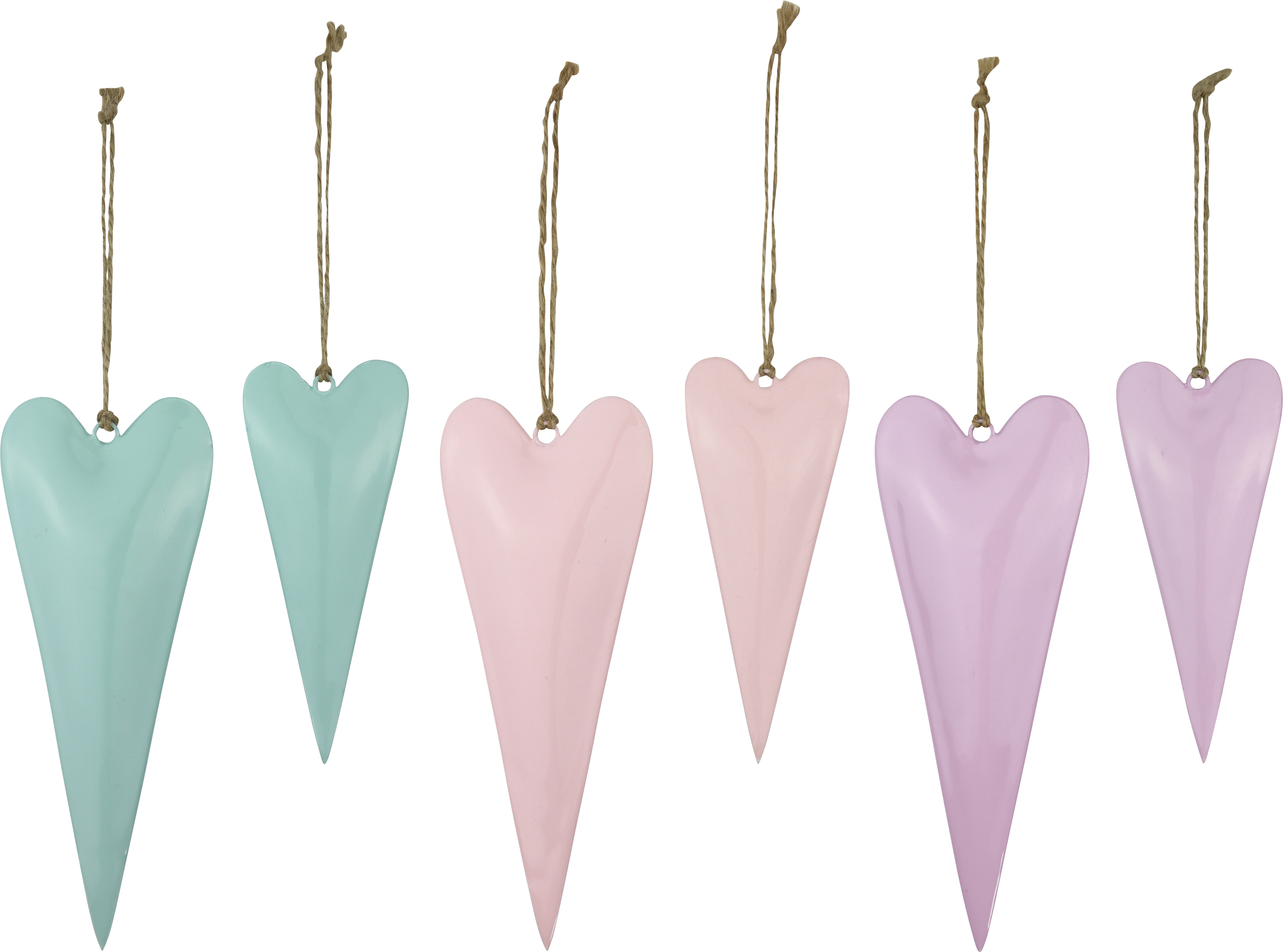 8307 METALLHÄNGER HERZEN  S/6