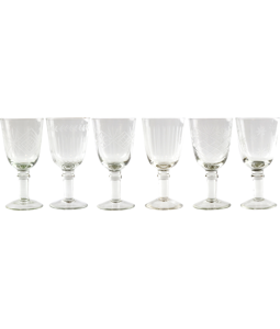 8493 GLASSES WITH CUTS S/6