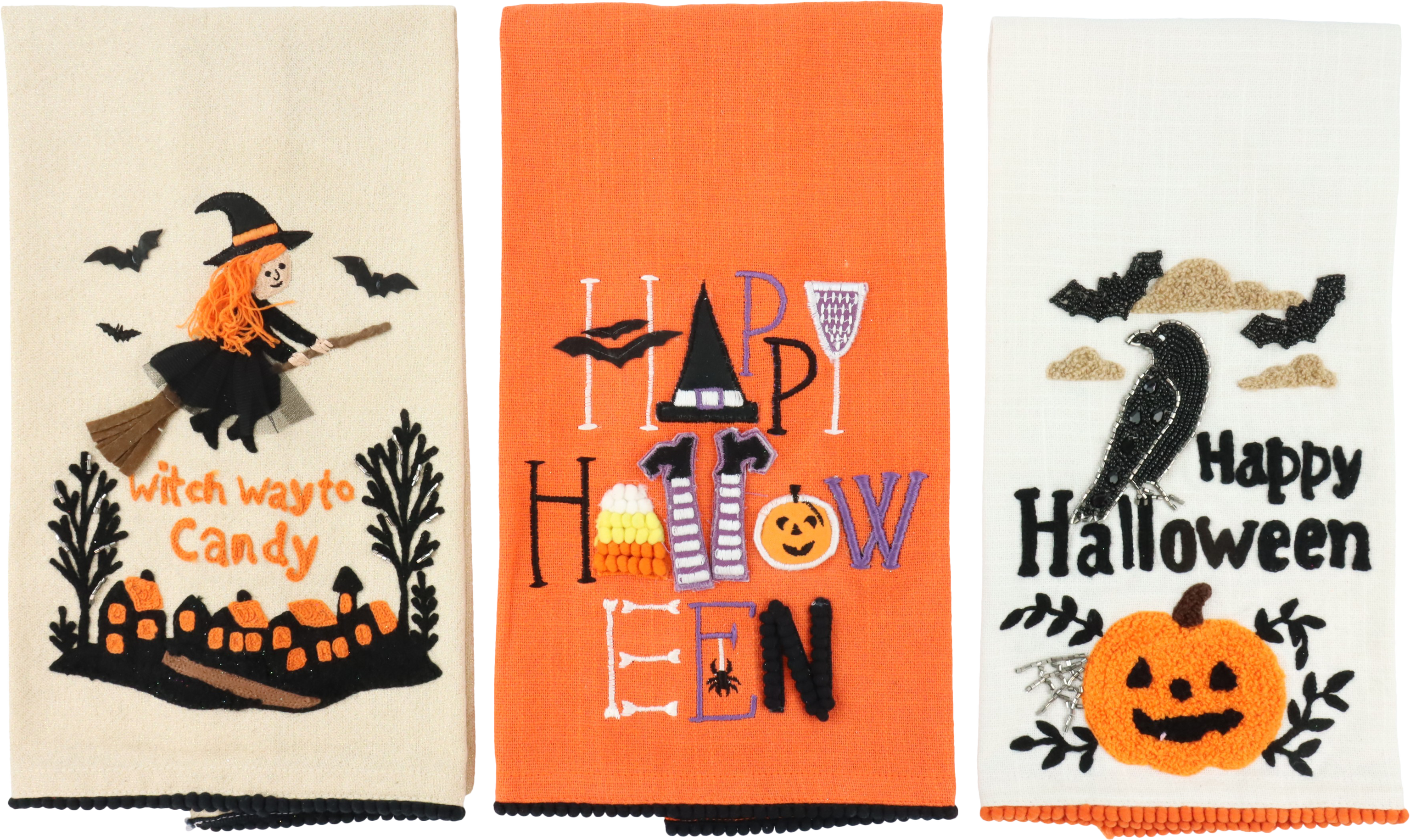 8762 KÜCHENTÜCHER TRICK OR TREAT  S/3