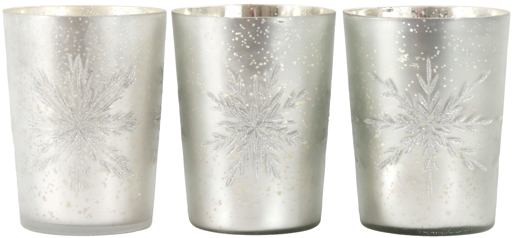 8863 WINDLICHTER EISKRISTALL  S/3