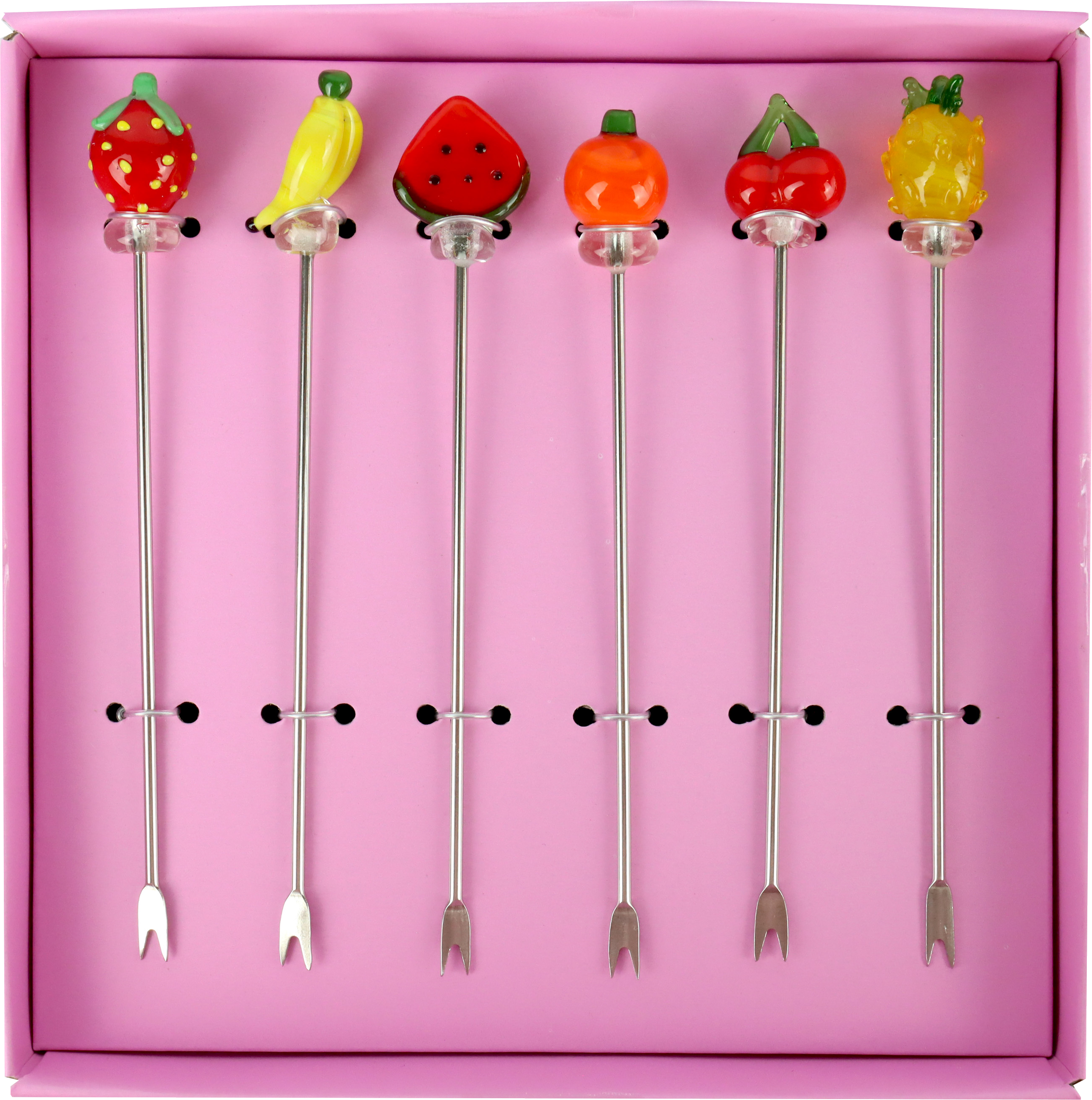 9130 COCKTAILPICKER FRUITY FRUITS  S/6