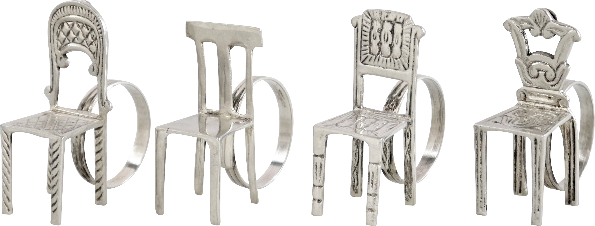9406 SERVIETTENRINGE CHAIRS   S/4
