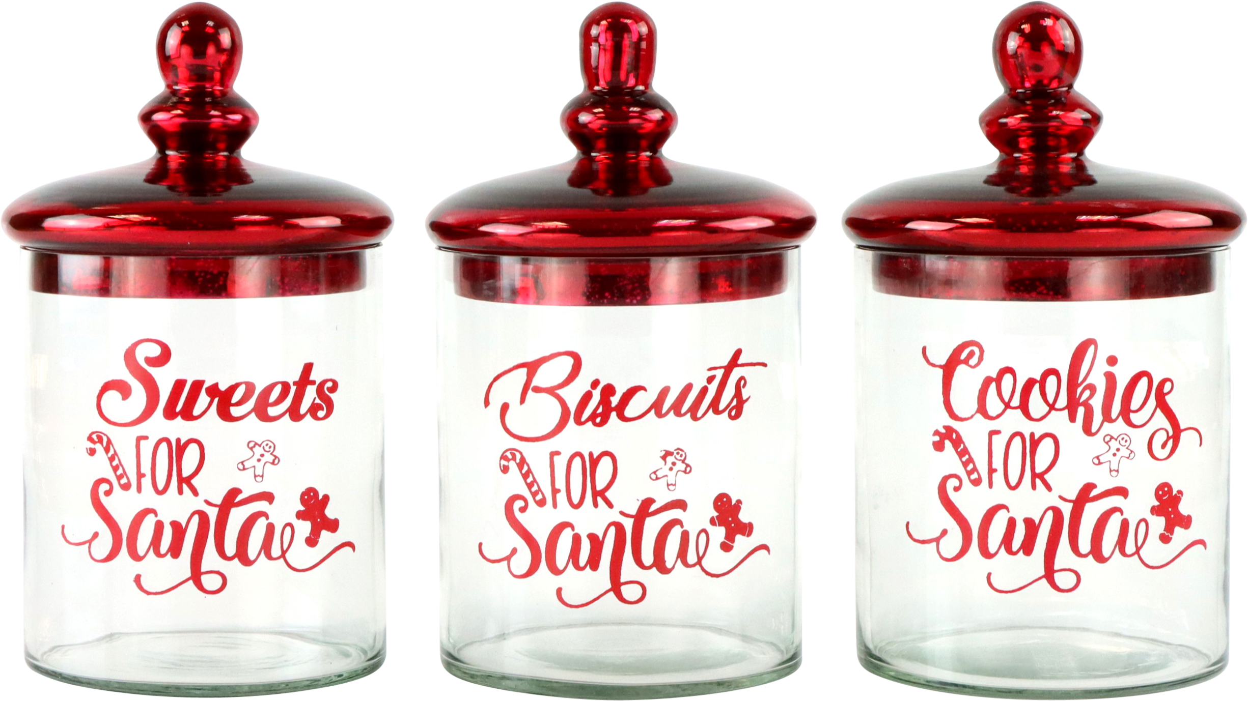 9836 GLASDOSEN SANTA'S SWEETS  S/3