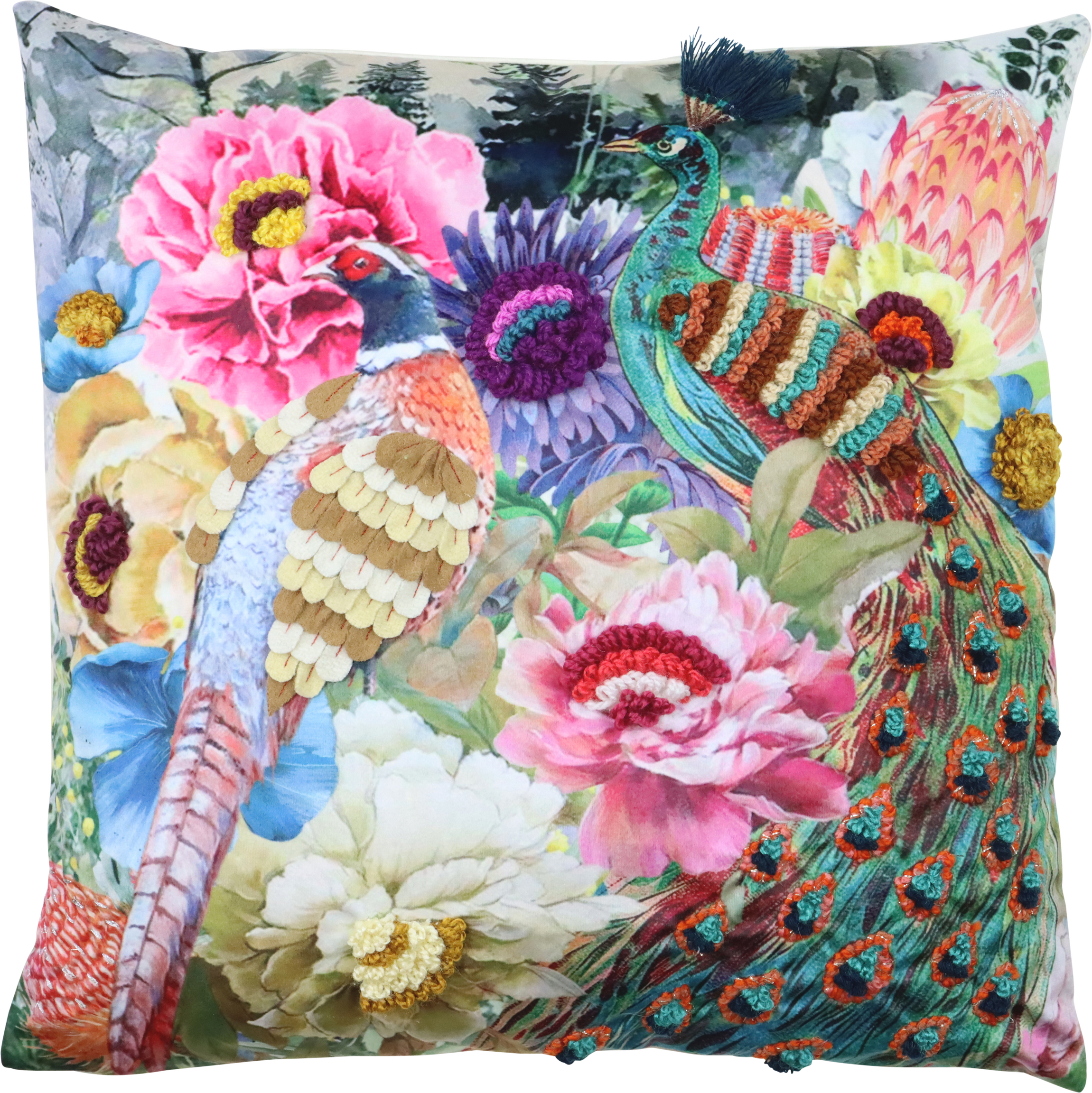 9944 KISSENHÜLLE PEACOCK 45X45